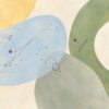 Calm Currents III – dusty blue, sage, butter yellow organic abstract canvas wall art