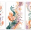 Lotus Swirl – Set of 3: all 3 pieces side by side