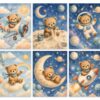 Teddy Adventures – Set of 6: all 6 pieces side by side