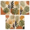 Terracotta Palms – Set of 5: all 5 pieces side by side