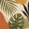 Terracotta Palms I – sage, terracotta, mustard boho botanical canvas wall art
