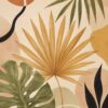 Terracotta Palms IV – sage, terracotta, mustard boho botanical canvas wall art