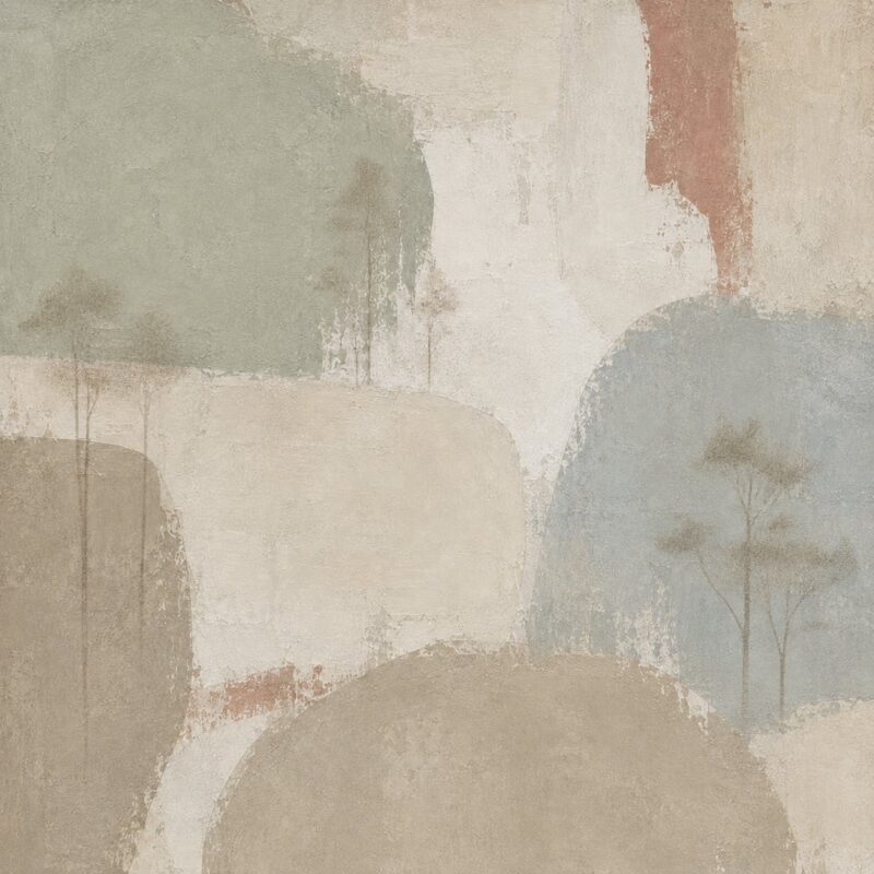 Wabi-Sabi Grove IV – stone, sage, clay wabi-sabi abstract canvas wall art