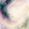 Watercolour Wash Purple II – teal, coral, peach watercolour abstract canvas wall art